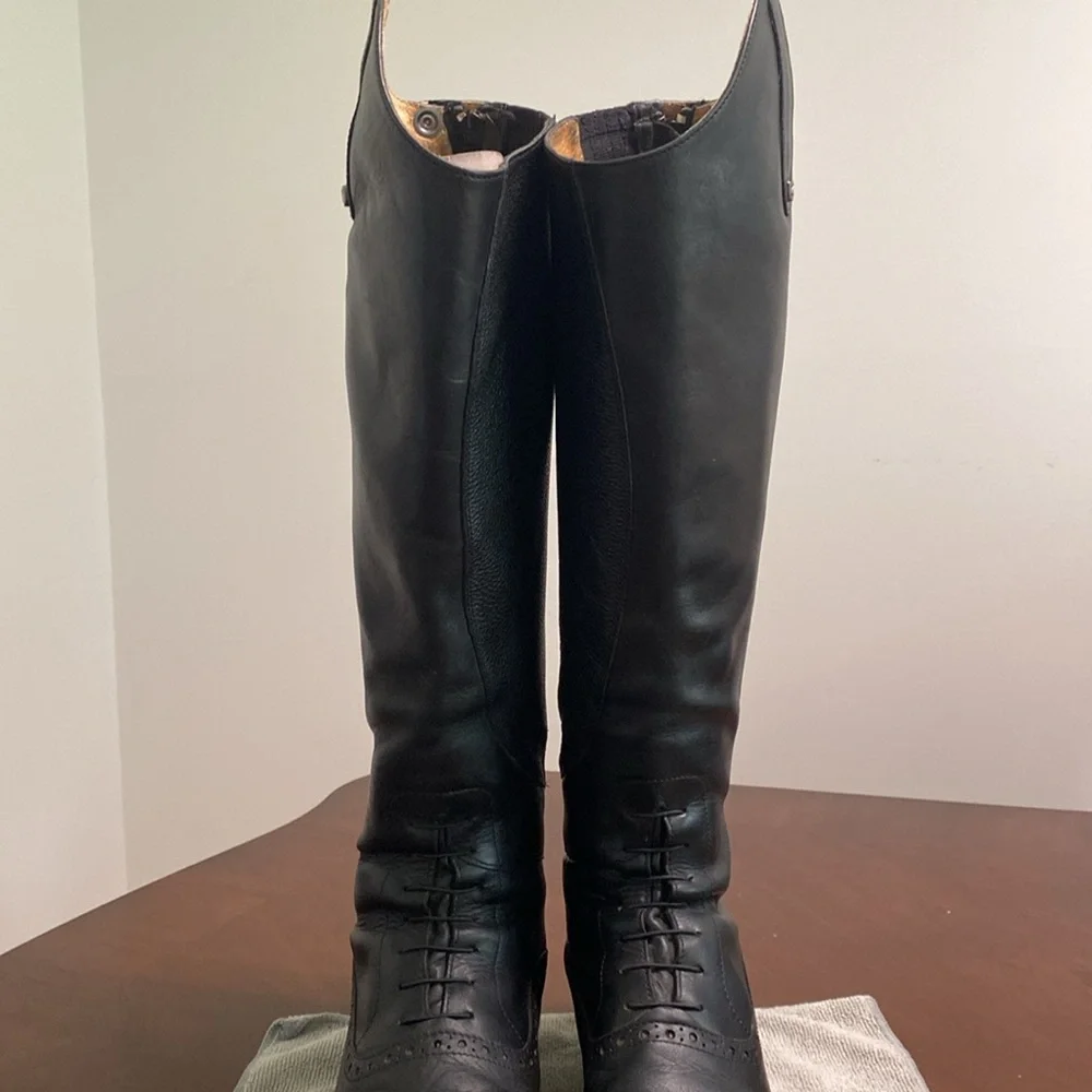 Horze Equestrian English Riding Boots Genuine Leather Sz42R - EU (10R-USA) - Picture 5 of 17